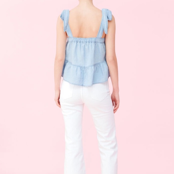 NWT, LA VIE INDIGO SLUB COTTON LINEN TANK - Picture 2 of 5